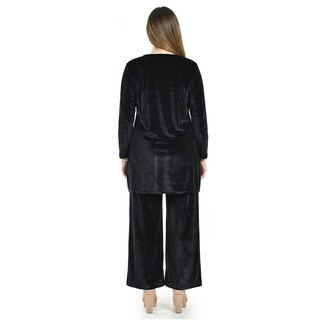 Foto 3 | Foto 3 | Blusa y Pantalón de Terciopelo Roman Fashion para Mujer