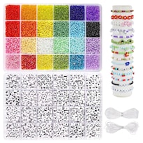 Kit Para Hacer Pulseras Xtellar Con 12000pcs Cuentas