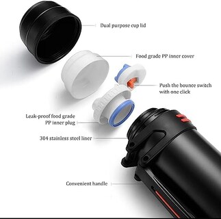 Foto 3 | Foto 3 | Termo de Viaje de Acero Inoxidable 1600 ml para Agua Fría y Caliente