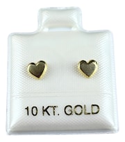 Broqueles de Oro 10k en Forma de Corazón
