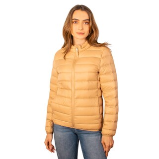 Foto 2 | Foto 2 | Chamarra Capitonada Para Mujer Empacable Con Gorro Oculto Greenlander Dorado