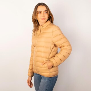 Foto 5 | Foto 5 | Chamarra Capitonada Para Mujer Empacable Con Gorro Oculto Greenlander Dorado