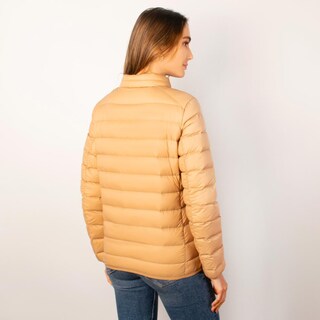 Foto 6 | Foto 6 | Chamarra Capitonada Para Mujer Empacable Con Gorro Oculto Greenlander Dorado