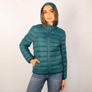 Foto 7 | Foto 7 | Chamarra Capitonada Para Mujer Empacable Con Gorro Oculto Greenlander Verde