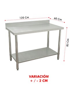 Foto 2 | Foto 2 | Mesa A Pared 120x60 Mindejal Mespar12 Acero Inoxidable A Pared