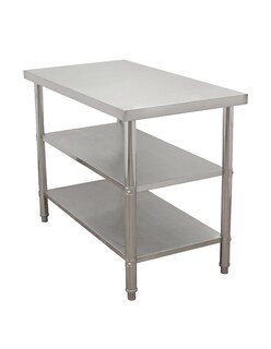 Foto 1 | Foto 1 | Mesa Isla Doble 110x50 Mindejal Mesisld45 Acero Inoxidable Con Doble Entrepaño