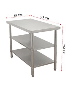 Foto 2 | Foto 2 | Mesa Isla Doble 110x50 Mindejal Mesisld45 Acero Inoxidable Con Doble Entrepaño