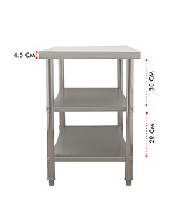 Foto 4 | Foto 4 | Mesa Isla Doble 110x50 Mindejal Mesisld45 Acero Inoxidable Con Doble Entrepaño