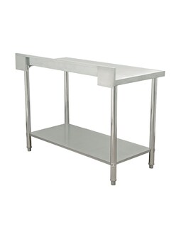 Foto 5 | Foto 5 | Mesa A Pared 146x60 Mindejal Mesap146 Acero Inoxidable Con Ruedas