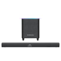 Barra de Sonido 2.1 Audiobahn 600W con Subwoofer 8" RGB - Sonido Envolvente y Potente
