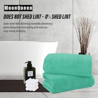 Foto 3 | Foto 3 | Juego De Toallas De Baño Moonqueen De Microfibra Premium Terciopelo Coral X2 - Venta Internacional.