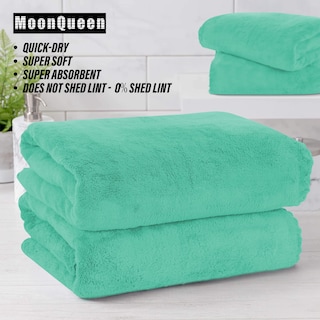 Foto 6 | Foto 6 | Juego De Toallas De Baño Moonqueen De Microfibra Premium Terciopelo Coral X2 - Venta Internacional.