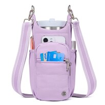 Bolso Portabotellas Telena Rfid Morado Cruzado - Venta Internacional.