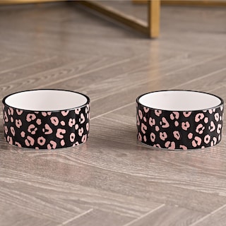 Foto 3 | Foto 3 | Set De Comederos Para Mascotas Juicy Couture ''dame Golosinas'' Estampado Leopardo Negro - Venta Internacional.