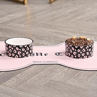 Foto 6 | Foto 6 | Set De Comederos Para Mascotas Juicy Couture ''dame Golosinas'' Estampado Leopardo Negro - Venta Internacional.