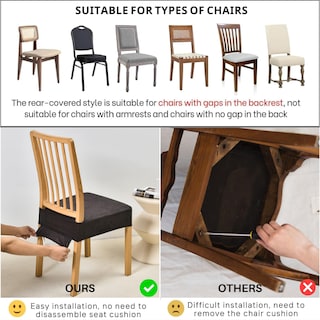 Foto 6 | Foto 6 | Set De 6 Fundas Para Asientos De Sillas De Comedor Repelentes Al Agua Searchi - Venta Internacional.