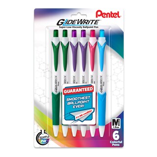 Foto 1 | Foto 1 | Bolígrafo Pentel Glidewrite Con Tinta Techniflo 1.0 Mm Paquete De 6 - Venta Internacional.