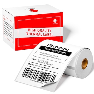 Foto 1 | Foto 1 | Etiquetas Térmicas Phomemo 70x80mm 100 Unidades Para La Serie M220 - Venta Internacional.