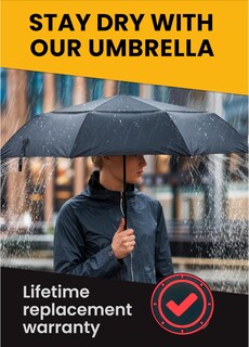 Foto 6 | Foto 6 | Paraguas Premium Para Viaje Raintrend Resistente Al Viento Rojo Con Dosel De 115 Cm - Venta Internacional.