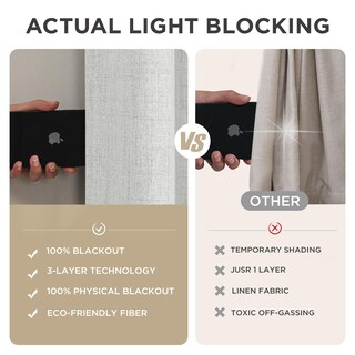 Foto 5 | Foto 5 | Cortinas Opacas Joydeco De Lino Natural 70 X 90 Cm 1 Panel - Venta Internacional.