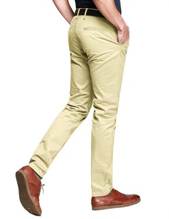 Foto 2 | Foto 2 | Pantalones Casual Ajustados Y Cónicos De Frente Plano Para Hombre Beige - Venta Internacional.