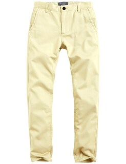 Foto 3 | Foto 3 | Pantalones Casual Ajustados Y Cónicos De Frente Plano Para Hombre Beige - Venta Internacional.