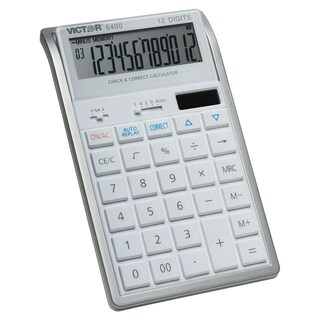 Foto 1 | Foto 1 | Calculadora De Escritorio Victor De 12 Dígitos Para Comprobar Y Corregir Color Blanco - Venta Internacional.