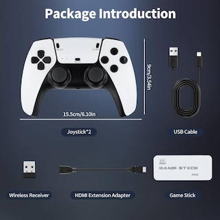 Foto 7 | Foto 7 | Consola Retro Game Stick 20000 Juegos Clásicos 4k Hdmi Incluye 2 Controles Inalámbricos