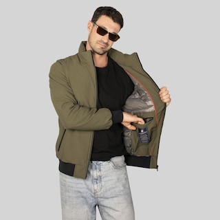 Foto 4 | Foto 4 | Chamarra Bomber Para Hombre Con Bolsillos Greenlander Verde