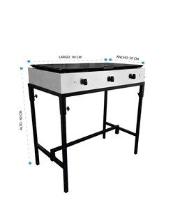 Foto 2 | Foto 2 | Plancha Comal 90x50 Mindejal Pla90x50 Acero Inoxidable Y Acero Negro Para Tacos