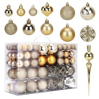 Paquete De Esferas Navideñas Con 101 Piezas