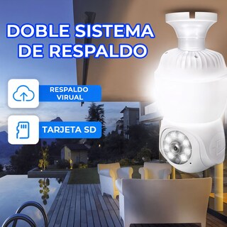 Foto 3 | Foto 3 | Foco Led Inteligente Con Cámara Wifi 2.4ghz 1080p Hd 355° Ptz Visión Nocturna Y Detección De Movimiento