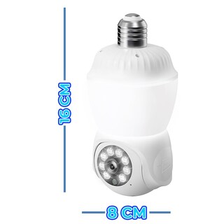 Foto 8 | Foto 8 | Foco Led Inteligente Con Cámara Wifi 2.4ghz 1080p Hd 355° Ptz Visión Nocturna Y Detección De Movimiento