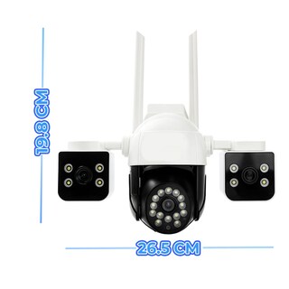 Foto 3 | Foto 3 | Cámara De Seguridad Wifi 2.4 Ghz 360° Con 3 Lentes 6mp Hd Exterior Impermeable