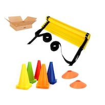 Entrenamiento De Fútbol Lab.g 12 Tableros + 12 Conos + 1 Escalera Amarillo