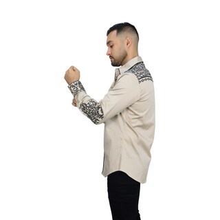 Foto 3 | Foto 3 | Camisa Platini Ecl10567 Beige Para Hombre 1 Pz