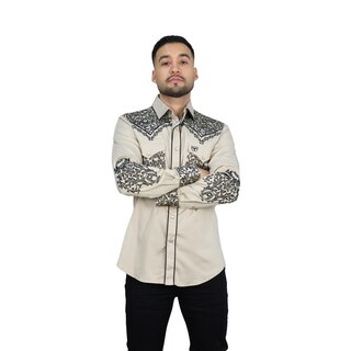 Foto 4 | Foto 4 | Camisa Platini Ecl10567 Beige Para Hombre 1 Pz