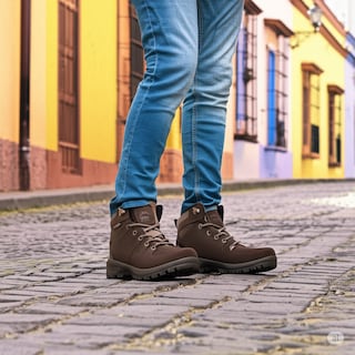 Foto 8 | Foto 8 | Zapato Outdoor Nh 350 Hombre Joven Piel Ligero Caminata Negro