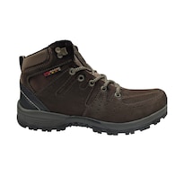 Zapato Outdoor Nh 350 Hombre Joven Piel Ligero Caminata Café
