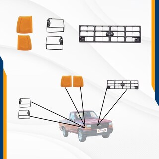 Foto 2 | Foto 2 | Parrilla Y Biseles Ford Ranger 89 90 91 92 93 94 Negro Completo Depo