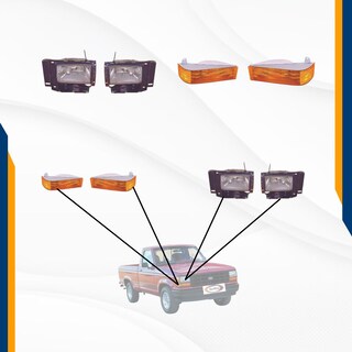 Foto 3 | Foto 3 | Parrilla Y Biseles Ford Ranger 89 90 91 92 93 94 Negro Completo Depo