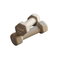 Par De Mancuernas Bywell 1kg Neopreno Beige Ejercicio