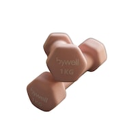 Par De Mancuernas 1kg Bywell Yoga Pilates De Neopreno Rosa