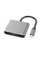 Adaptador Tipo C A Xtellar Hdmi 4k Convertidor Hub 3 En 1