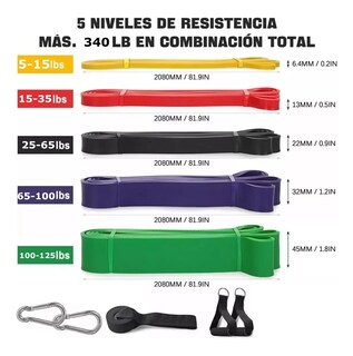 Foto 5 | Foto 5 | Bandas Elasticas Lab.g de Resistencia Pull Up Multicolor