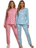 Set de 2 Pijamas Afelpadas Pij-025-2-px2 D86-d88 para Mujer