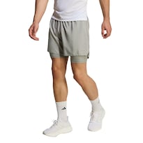Shorts De Running Adi365 Essentials 2 En 1 Adidas Gris Hombre