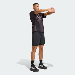 Foto 6 | Foto 6 | Shorts De Running Adi365 Essentials 2 En 1 Adidas Negro Hombre