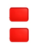 Charola Roja 2pz Mindejal Charoj2 Plástico Rojo Antiderrapantes