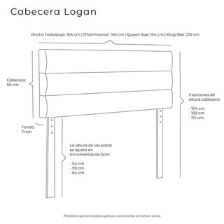 Foto 6 | Foto 6 | Cabecera Dicasa Logan Color Azul Marino King Size